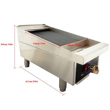 Yokoma Commercial Desktop Gas Broiler Machine Smokeless Natural Gas Countertop Grill Machine for Steak BBQ 43x30cm Grill Compact Efficient for Indoor Outdoor