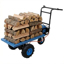 KEIKI Electric Transportation Cart, 24V DC 700W Motor Powered Utility Garden Wagon Dump Cart, 660 lbs Load Capacity with Metal Handle & 13" Track Wheels, Yard Cart & Wagons for Lawn, Blue