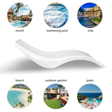 Aquamarine Poolside Lounge Chairs Set of 2 White