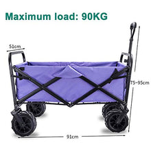 Camping cart, Garden Transport Trolley Folding Camping with Lining4-Wheel