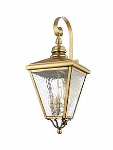 Livex Transitional Four Light Outdoor Wall Lantern Cambridge Collection Antique Brass