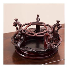 LUYOUBOZHU Vase Stand Mahogany Carving Round Base Ornaments, with Leg Home Vase Fishbowl Display Holder(Large)