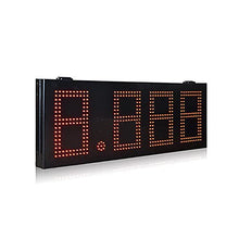 Protable Gym Timer IP53 Outdoor Rainproof Iron Box 12 Inch Single Red GPS Automatic Calibration LED Digital Clock Gasoline Price Plate Outdoor Digital Visibility (PCB Oil Price Plate X)