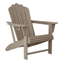 WestinTrends Highland Outdoor Patio HDPE Adirondack Chairs with Cup Holders (Set of 8), Weathered Wood