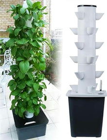 BTURYT Hydroponic Culture System of 30 Capsules for Garden, Air Cultivation System for Herbs, Fruits and Vegetables with Moisturizing Pump, Adapter, Network Pots, Herbs Timer