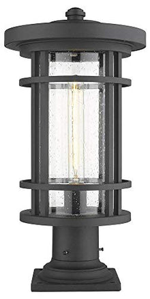 Z-Lite 570PHB-533PM-BK 1 Light Outdoor Pier Mounted Fixture, Black