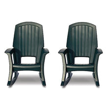 Semco Rockaway Heavy Duty All Weather Rocking Chair, Green, 2 Pack