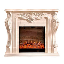 EQUALIZE Fireplace Electric Insert Firebox Living Room Decorating Warming Fireplace Wooden Mantel LED Optical Artificial Emulational Flame 3D Fireplaces (Color : Brown, Size : with Heater)