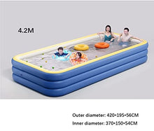 Inflatable Pool Family pool Blue 3 Ring Inflatable Paddling Pool Blow Up Pool Perfect For A Summer Pool Party Quick Set Above Ground Swimming Pool Summer Water Party ( Color : Blue , Size : 4.2m )