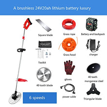 Cordless Electric Lawn Mower Rechargeable Agricultural Multi-Function Carrying Weeding Artifact Small Household Lawn Mower-1000W Power