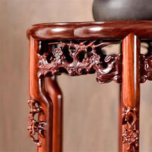 FYorbitH Bonsai Base Indoor Household Openwork Carving Bonsai Base, Chinese Style Redwood Display Stand Plant Stand