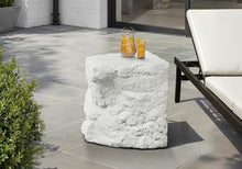 Seeheool Modern Outdoor Side Table with Magnesium Oxide for Patio Backyard Garden Pool Porch Lawn 22.25" x 22.25" x 24.75" White