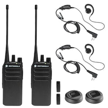 Motorola Solutions CP100D UHF Portable Two Way Radio Bundle with PTT Earpiece Black