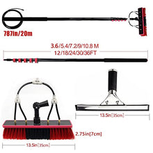 Cleaning Brush Window Solar Panel Cleaning Tool Photovoltaic Panel Cleaning Brush Hydraulic Pole Kit with Scraper Telescopic Brush