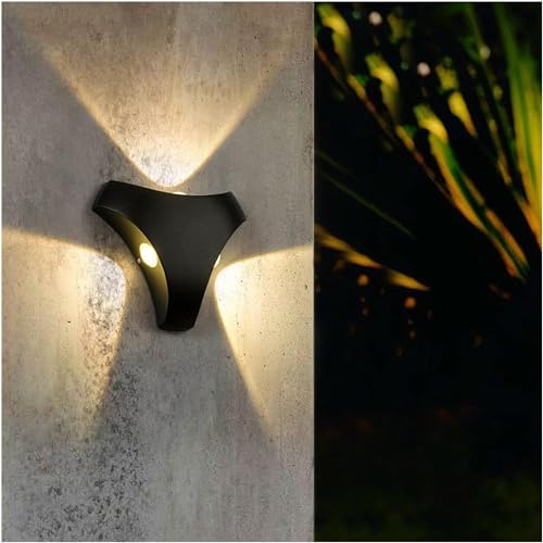 Aimeryup Wall Light Outdoor Wall Sconce Led Wall Lamp Garden Front Door Colorful Lighting Decoration Corridor Aluminum,Living Room Exterior Wall Lantern(Color:Blackcolorful)