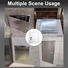 ZJKXJH Indoor/Outdoor Lockable Access Door for Kitchens, Stainless Steel Wall/Ceiling Access Panel, Inspection Door for Storage Rooms/Shops/Offices(Hole 75x85cm)