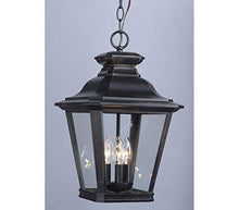 Maxim Lighting Knoxville 3-Light Pendant Light | Bronze Finish | Clear Glass Shade | Early American Kitchen Dining Pendant | 1139CLBZ