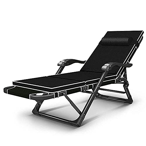 Renovation House Chairs Lounge Chair Foldable Lunch Break Chair Chair Portable Lazy Siesta Bed Home Multi function Single Recliner Adjustable with Removable Cotton Pad Durable