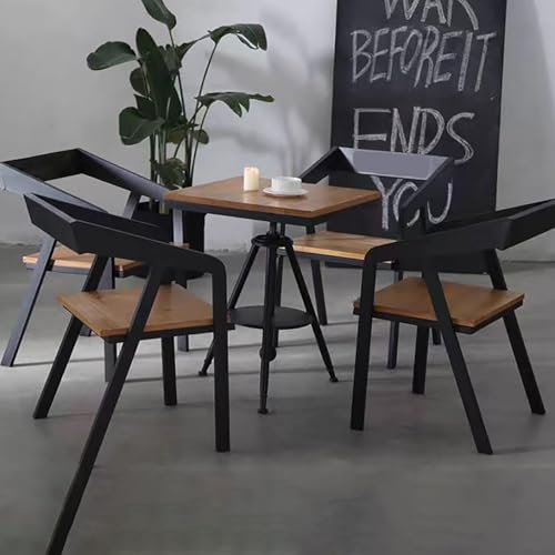 JOSOGO Outdoor Cafe Bistro Table and Chair Set, Metal Round Dining Set for Coffee Shop, Commercial Restaurant Furniture for Dessert Shop Patio,Bar BBQ Hotpot Seating(O)