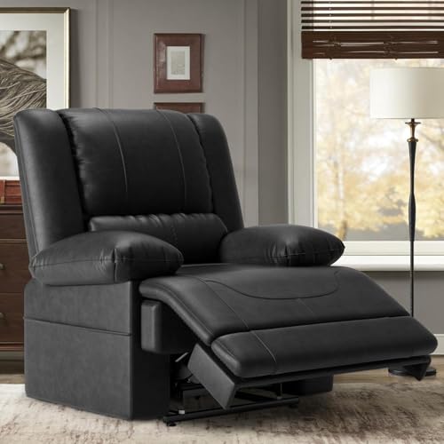 KTYUERGHK Dual Motor Power Lift Recliner with Heat Massage, Black