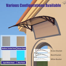 Awning for Door Entrance, 60x120 Inch Awnings for Patio, Durable Polycarbonate Window Awnings Exterior, UV Rain Snow Protection Canopy for House, Porch, Patio, Deck