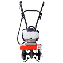 Mini Tiller Cultivator, Powerful 37.7cc 4-Cycle Engine, Air Filter Design Ergonomic Stand-Up Starting Garden Cultivator, Powerful Clean Emissions Performance