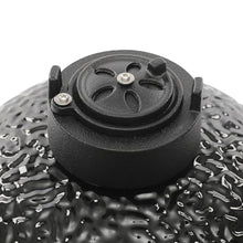 Ceramic BBQ Charcoal Grill, 13 Inch Kamado Grill with Temperature Range 50-800°F, Outdoor Smoker Grill for Backyard Patio, Black