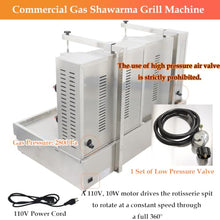 WYDDDARY Commercial Gas Shawarma Grill Machine 2800Pa 2-Station Auto-rotate