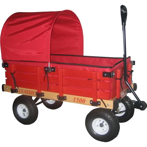 Millside Classic Wood Wagon Red Wooden Racks