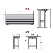 Highwood Lehigh 6pc Counter Height Balcony Dining Set White