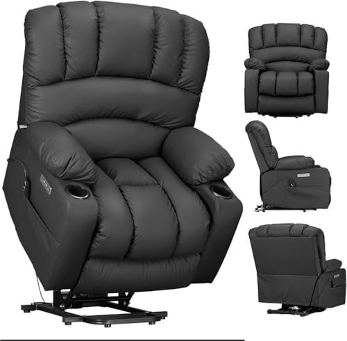 HTERWQEA Power Lift Recliner with Heat Massage and Large Backrest Support