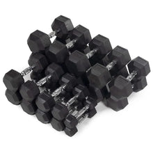 Titan Fitness Rubber Coated Hex Dumbbell Black