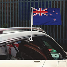 New Zealand Car Flag Window Clip Flag 18” X 12” Including Poles for Patriotic, Sports Events, Parades (Premium - Double Side Printing, Pack of 100)
