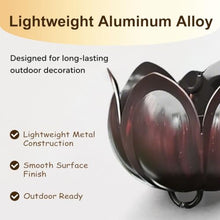 WAHHWF Lotus Flower Rain Chain for Gutter, with Bronze Finish