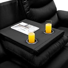 Eafurn 2-Piece Reclining Sectional Sofa Set Black