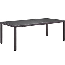 Modway Convene 9-pc Outdoor Patio Dining Set with Washable Cushion Covers Espresso Beige