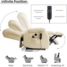 HTERWQEA Extra Large Power Lift Recliner Chair with Heat and Massage