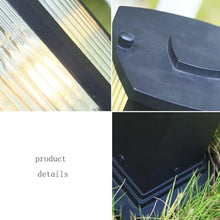 ZREVSB External Waterproof Yard Lamps E27 1-Light Glass Shade Lawn Lights Garden Landscape Outdoor Lighting Fixture,Indoor