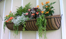 72 inch Window Hayrack Planter with Coco Liner - Black PVC Coated