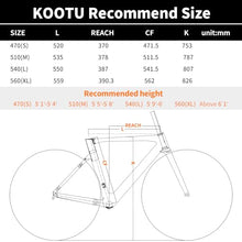 KOOTU Carbon Road Bike 700C Wheels Commuter Bicycle Grey