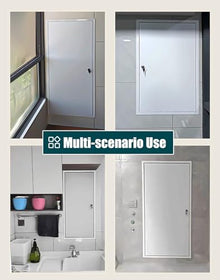 ZIMGOD Outdoor Waterproof Access Panel with Key & Lock, Drywall Ceiling Access Door Hatch, 16 20 24 30 32 36 38 44 48 in Aluminum Exterior Wall Hole Cover(22x40in (55x100cm))