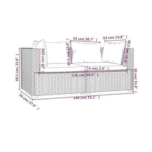 Outdoor Patio Sofa Set - PE Wicker Rattan Sectional Conversation Loveseat with Cushions for Backyard, Porch, Poolside, or Patio - Brown