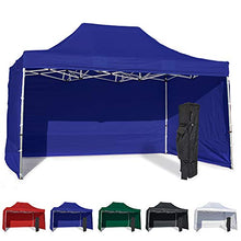 Vispronet 10x15 Instant Canopy Tent with 3 Side Walls Blue