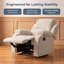 Trygoal Manual Single Lounge Recliner Chair with Adjustable Backrest, Beige