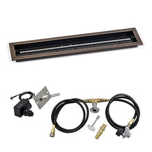 36"x 6" Linear Channel Oil Rubbed Bronze Drop-in Pan with Spark Ignition Kit - Propane