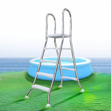 Fiunkes 52" Above Ground Swimming Pool Ladder, Durable 304 Stainless Steel Height Ladder for Outdoor, 4 Steps Ladder Heavy Duty Ladder, Max Load Capacity 500 Lb,S