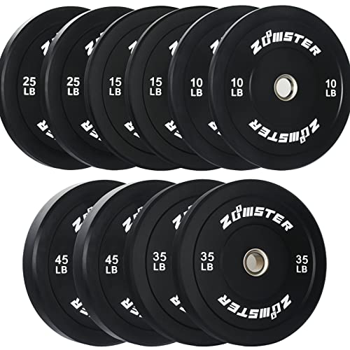 Zoomster Olympic Bumper Weight Plate 260LB Black