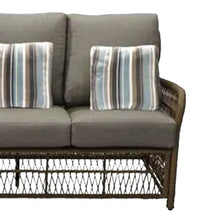 Four Seasons Courtyard Positano 3 Seater All Weather Wicker Loveseat Beige