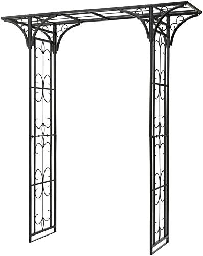 VegTrug Osaka Garden Iron Arch, Black, 71" x 19.7" x 93.1"