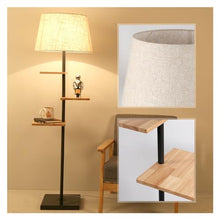 Vertical Lamps Floor Lamp with Remote, with Shelves, Standing with 3 Color Temperature Tall for Bedroom Living Room